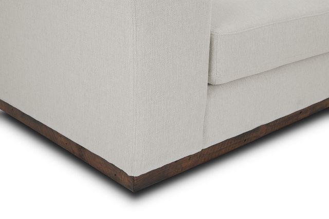 Mckenzie White Fabric Small Two-arm Sectional