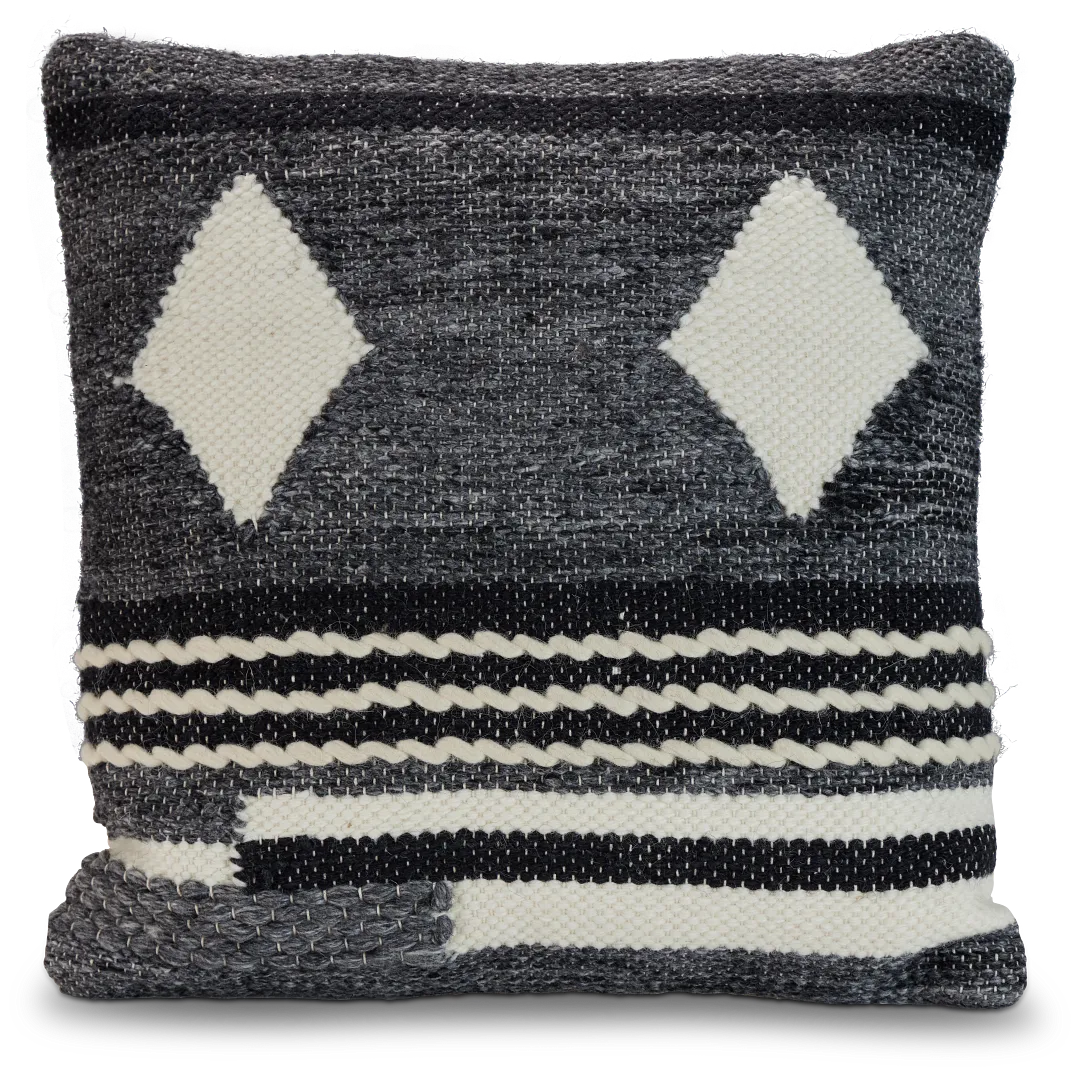 Midnight Black 18" Accent Pillow