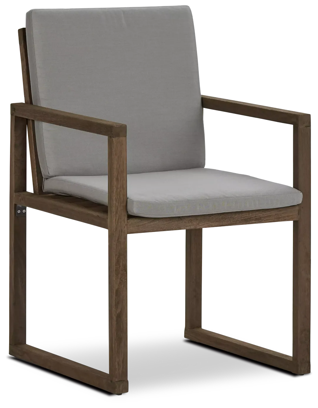 Linear Teak Dk Gray Arm Chair
