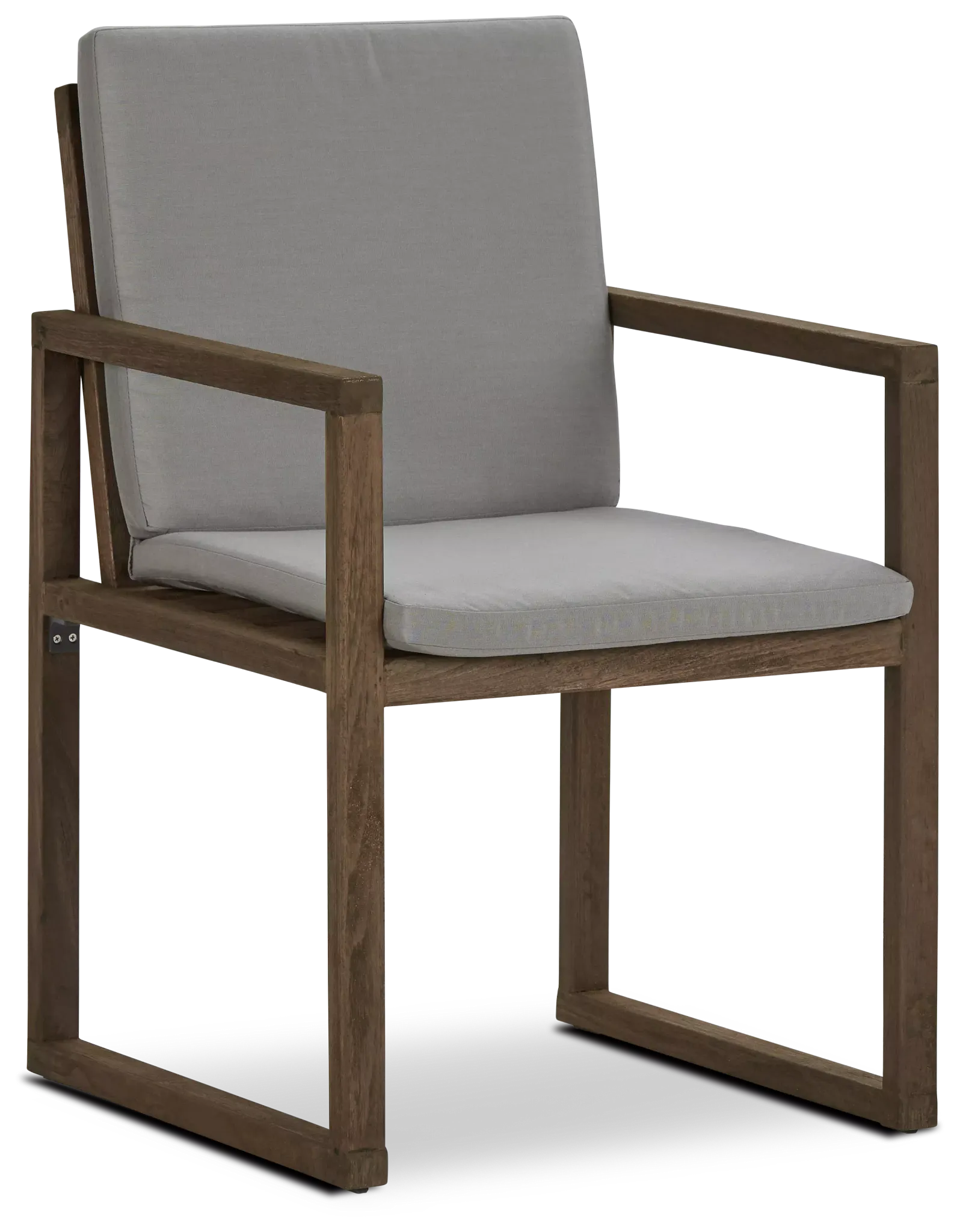 Linear Teak Dk Gray Arm Chair