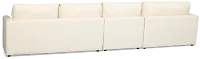 Maxwell Light Beige Fabric Small Left Chaise Sectional