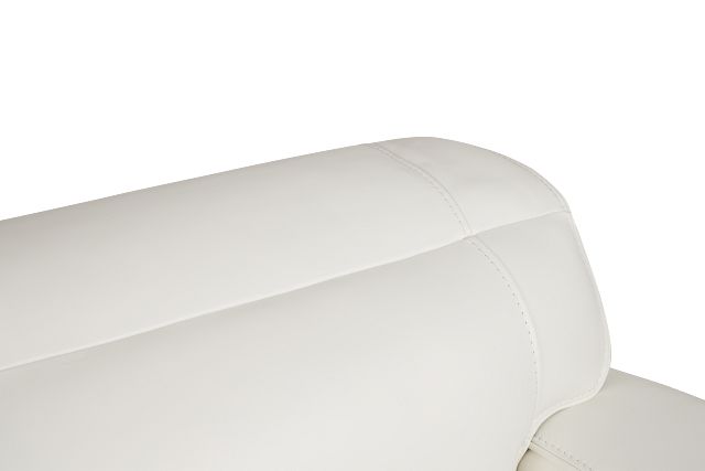 Reign White Lthr/vinyl Power Reclining Sofa