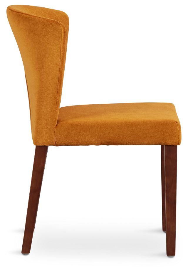 Bentley Yellow Velvet Upholstered Side Chair