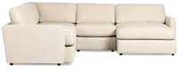 Maxwell Light Gray Fabric Medium Right Chaise Sectional