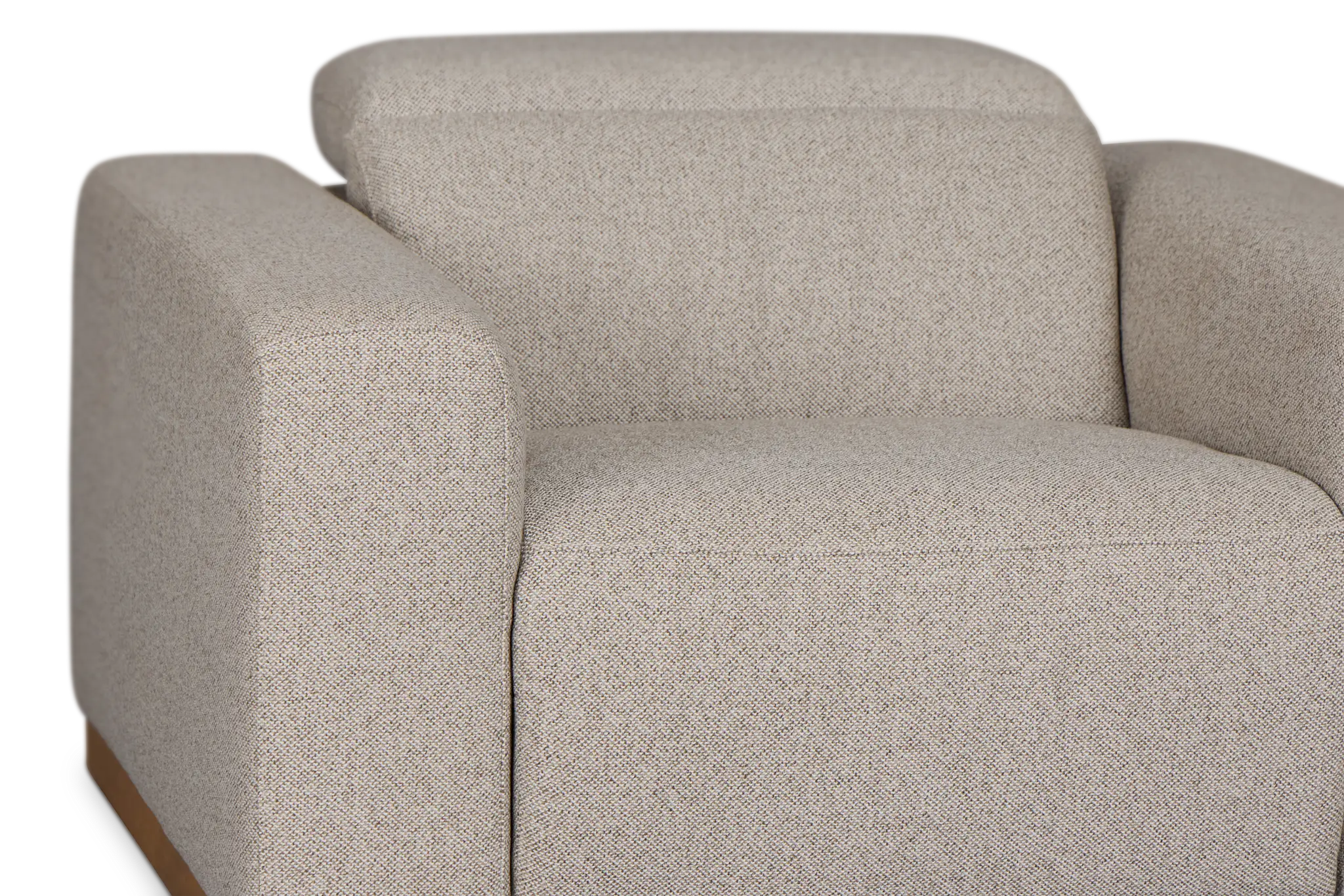 Leona Light Gray Fabric Power Recliner With Power Headrest Leona Light Gray Fabric Power Recliner With Power Headrest