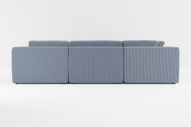Destin Lucy Navy Fabric 8-piece Modular Sectional