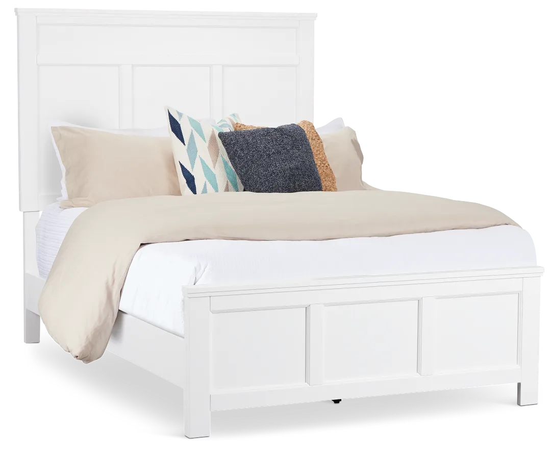 Seabrook White Panel Bed