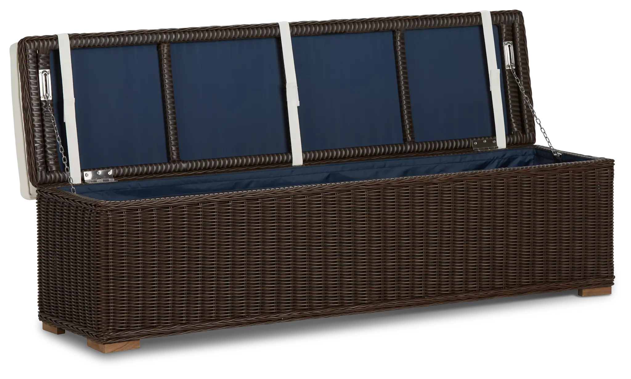 Canyon Dark Brown White Woven Dining Bench Canyon Dark Brown White Woven Dining Bench