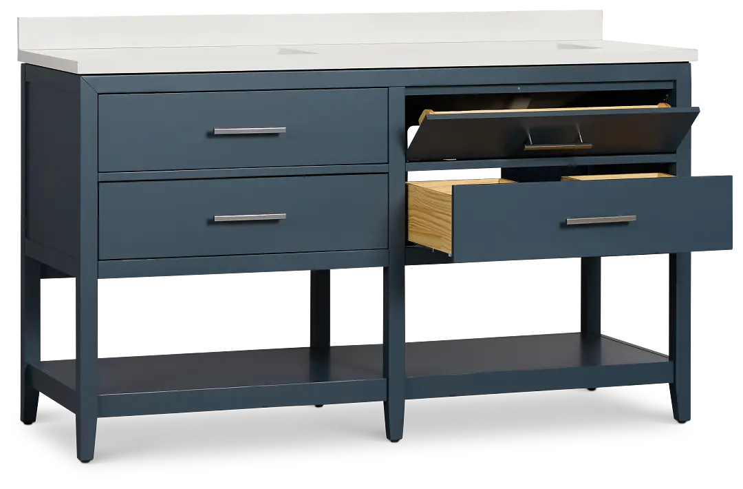 Alden Blue 60" Double Bathroom Vanity Alden Blue 60" Double Bathroom Vanity