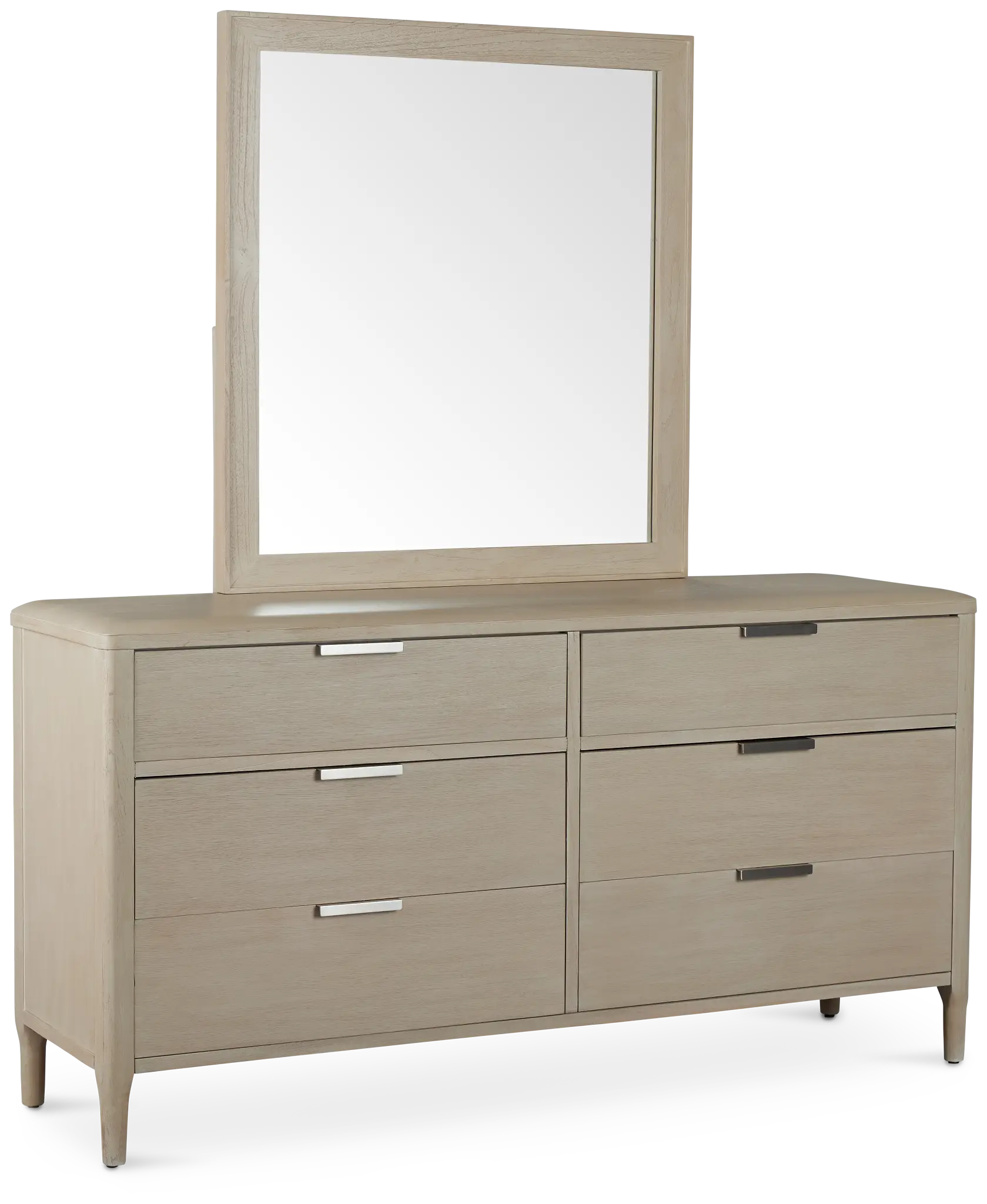 Castello Light Tone Dresser & Mirror Castello Light Tone Dresser & Mirror