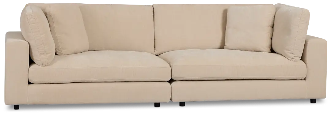 Lounge Light Beige Fabric 2 Piece Modular Sofa Lounge Light Beige Fabric 2 Piece Modular Sofa