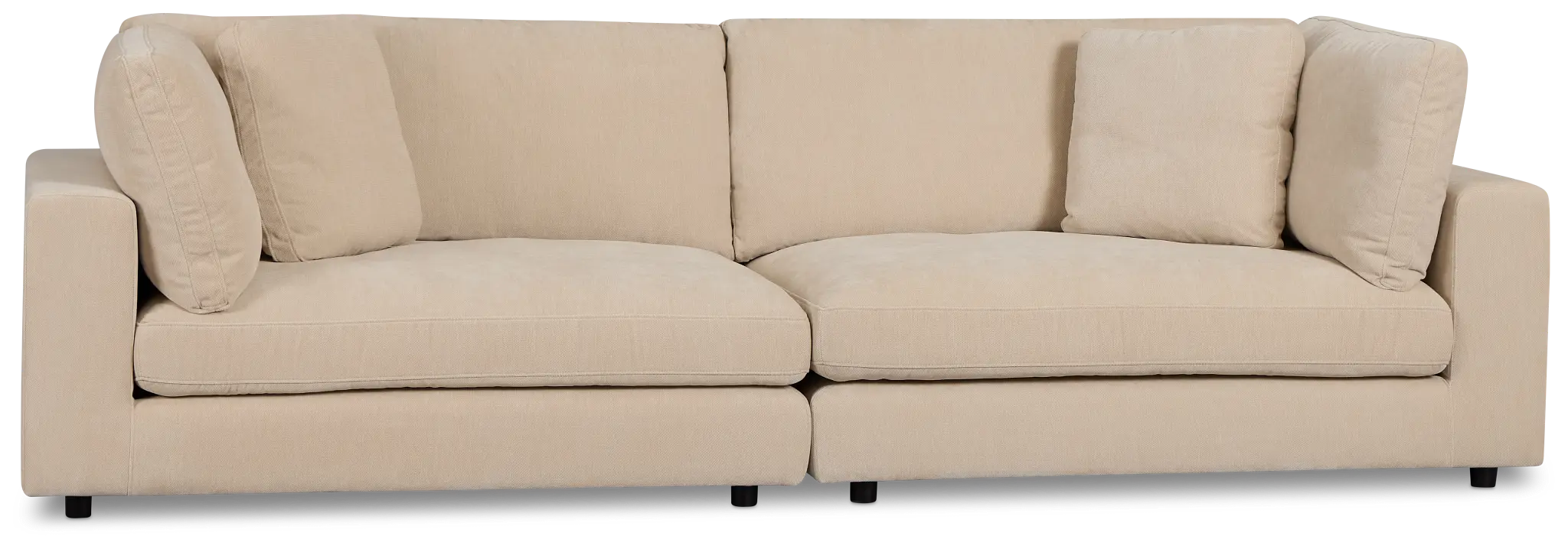 Lounge Light Beige Fabric 2 Piece Modular Sofa Lounge Light Beige Fabric 2 Piece Modular Sofa