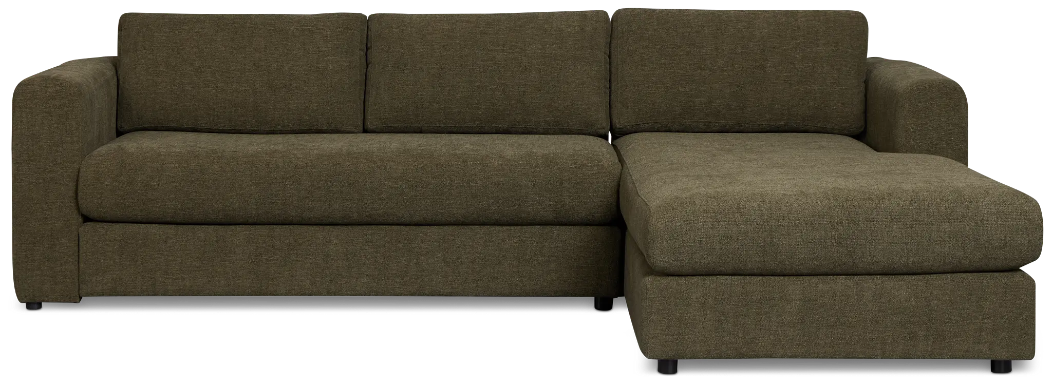 Alma Dark Green Fabric Right Chaise Sectional Alma Dark Green Fabric Right Chaise Sectional