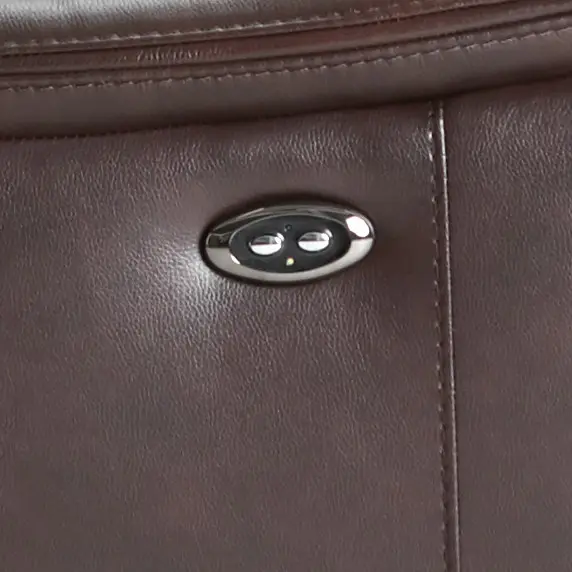 Aiden Brown Leather Power Swivel Glider Recliner Aiden Brown Leather Power Swivel Glider Recliner