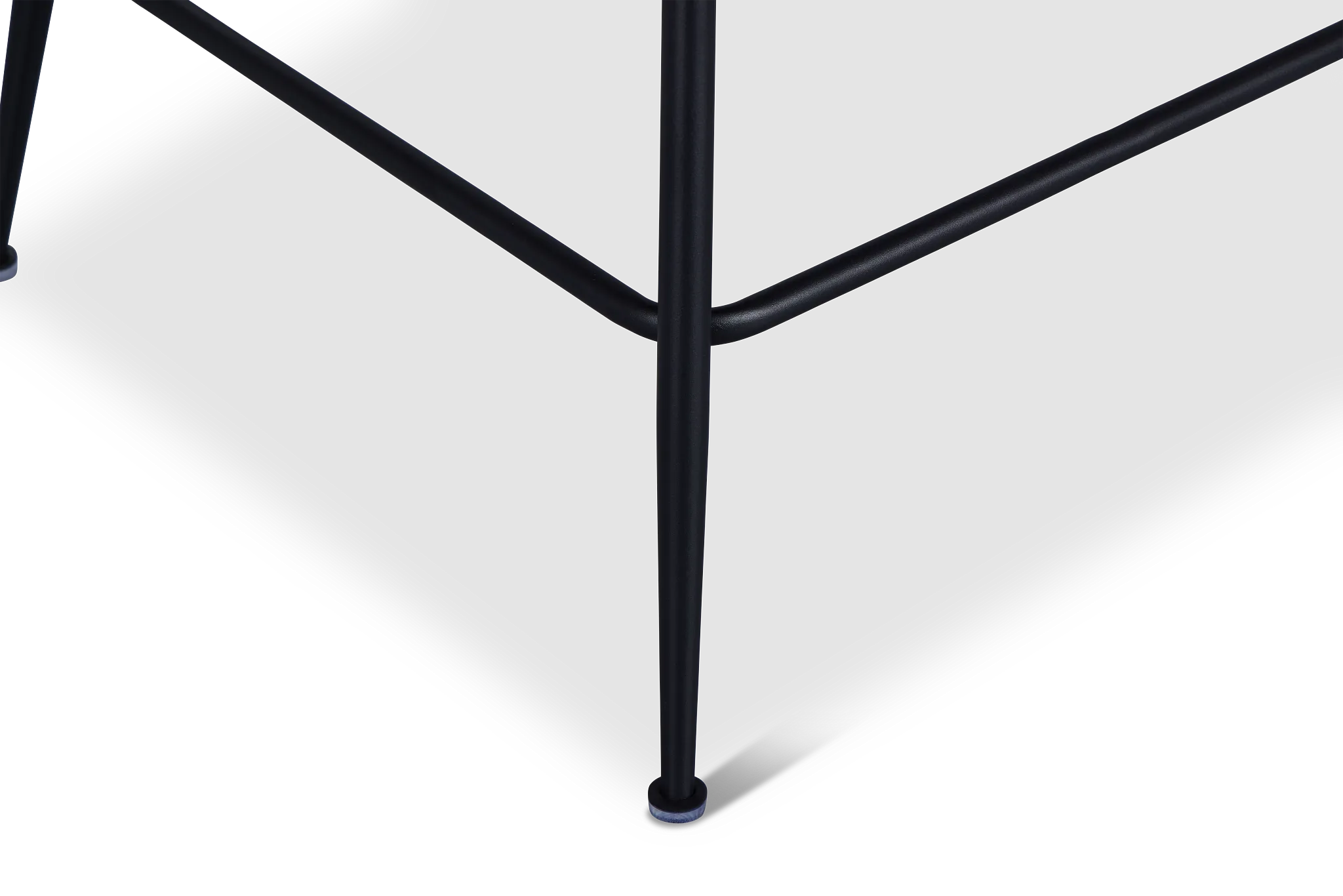 Capri Dark Gray Upholstered 24" Barstools W/black Legs