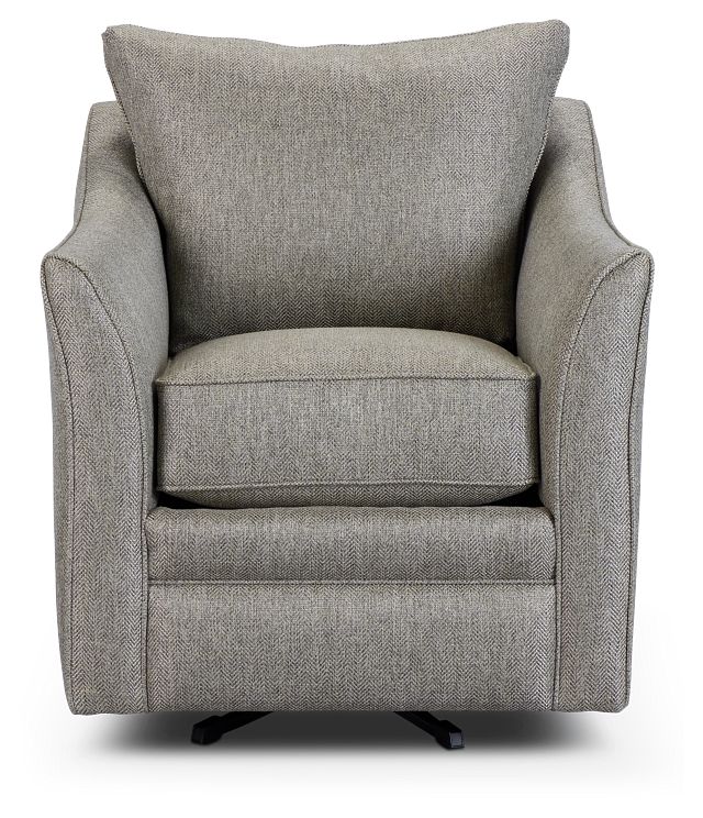 Avery Dark Gray Fabric Swivel Rocking Glider