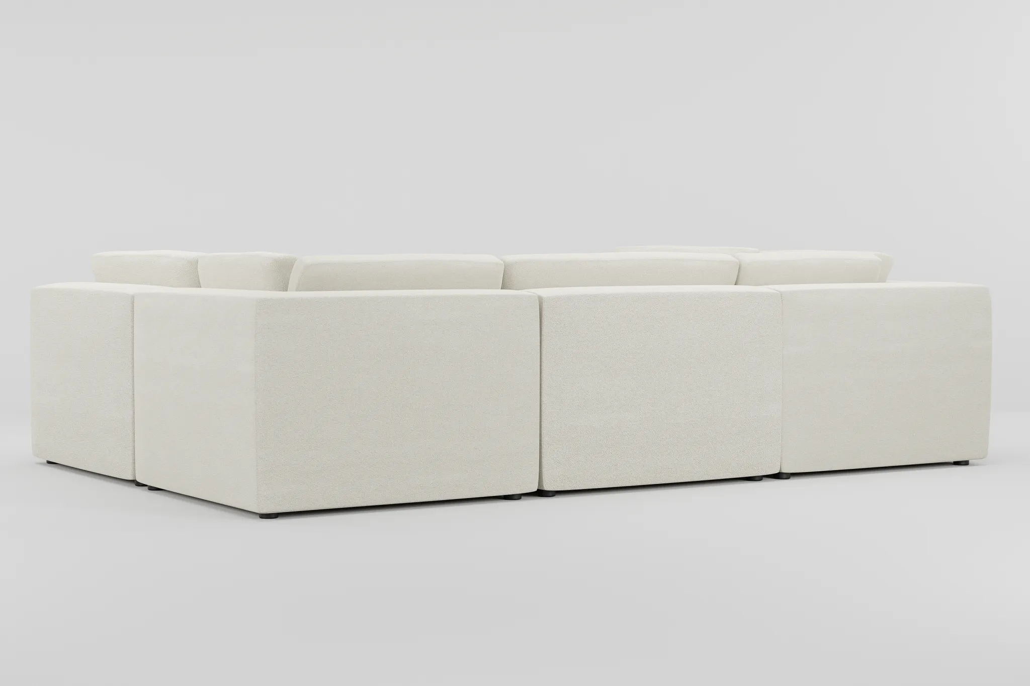 Destin Elite Ivory Fabric 6-piece Pit Sectional