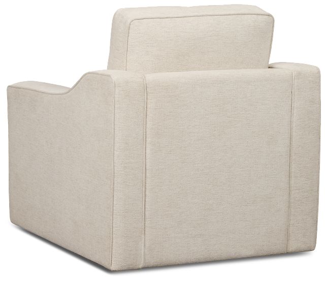 Maisie Light Beige Fabric Swivel Chair