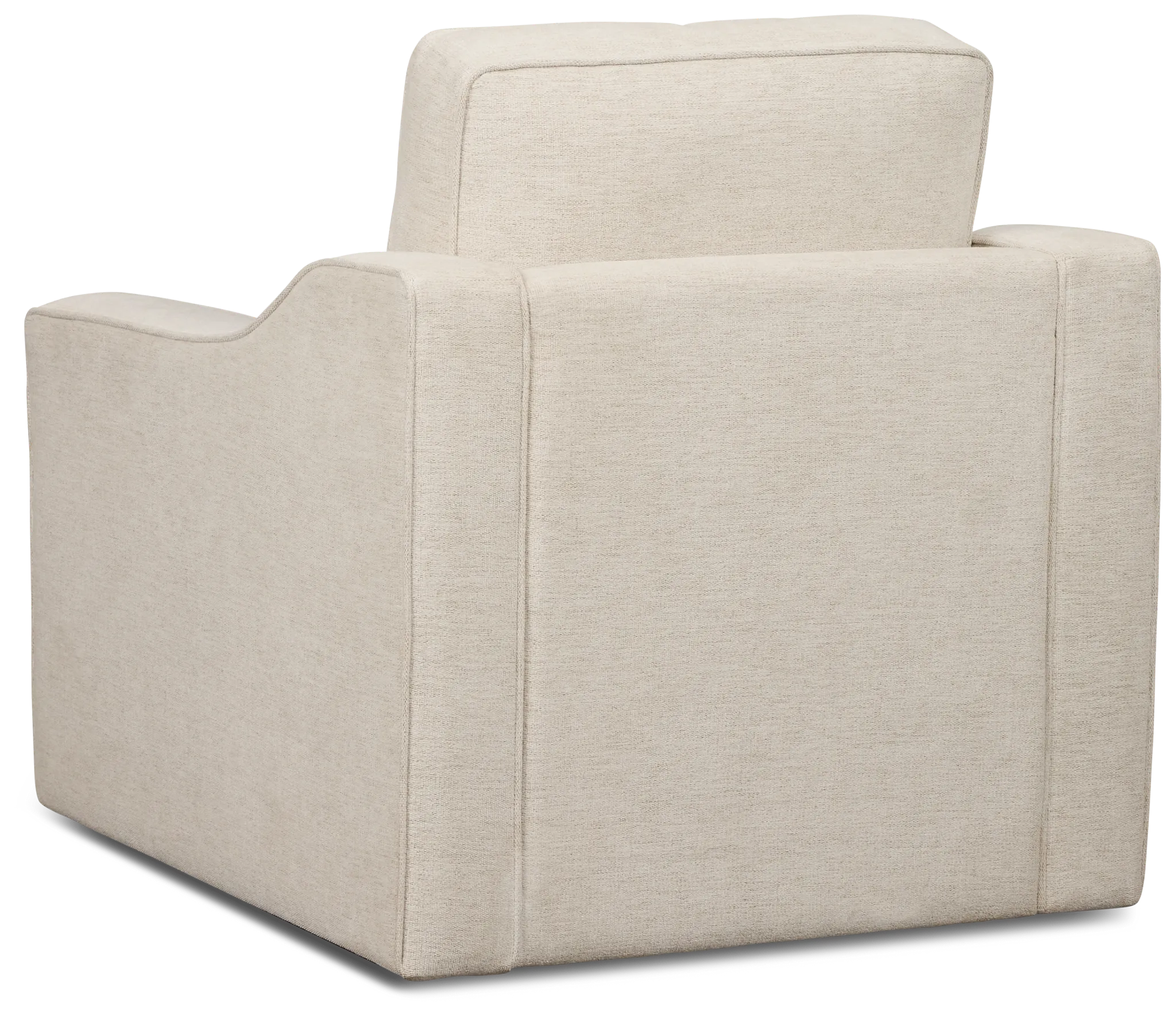 Maisie Light Beige Fabric Swivel Chair