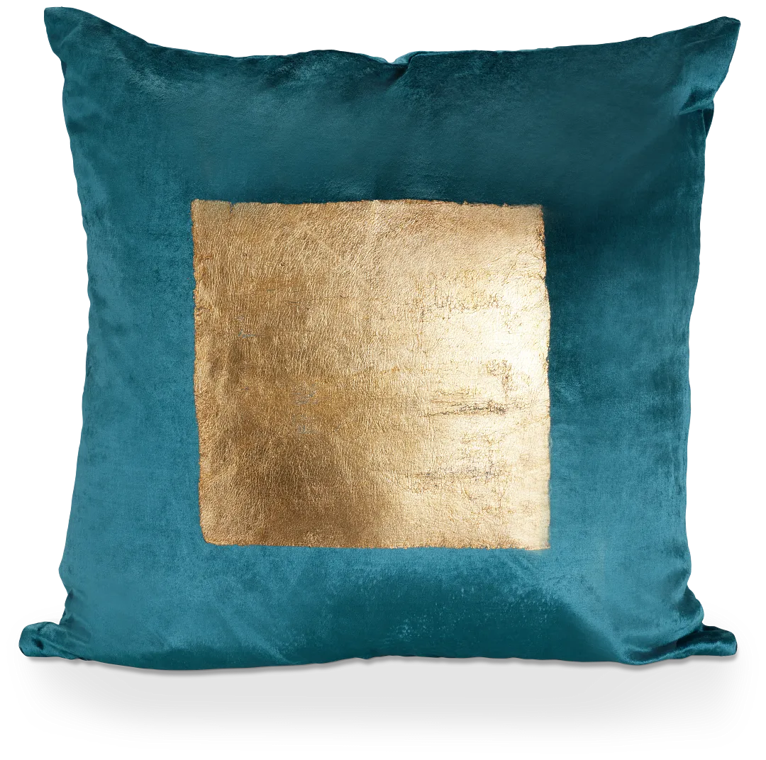 Larissa Teal Square Accent Pillow
