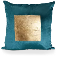 Larissa Teal Square Accent Pillow