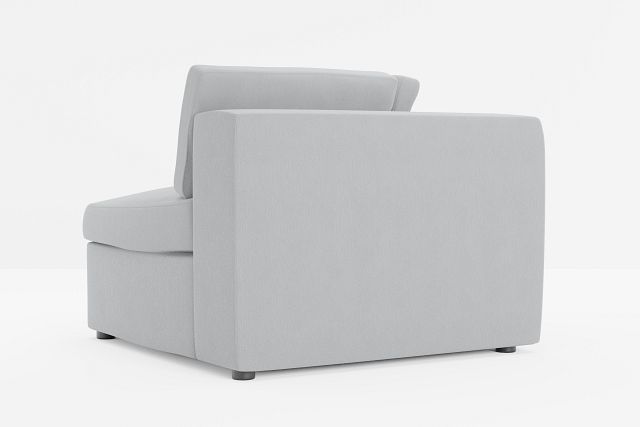 Destin Revenue Gray Fabric Corner Chair