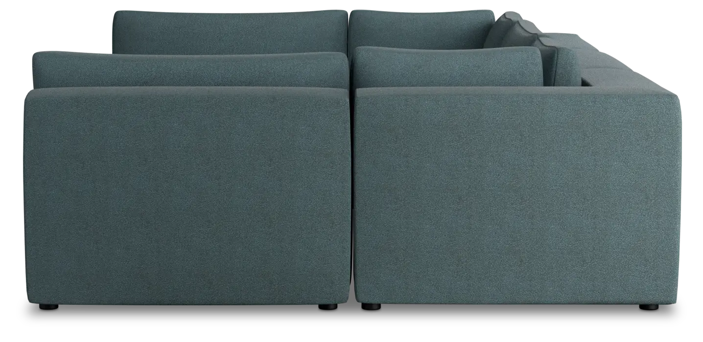 Destin Sutton Blue Fabric 6-piece Pit Sectional Destin Sutton Blue Fabric 6-piece Pit Sectional