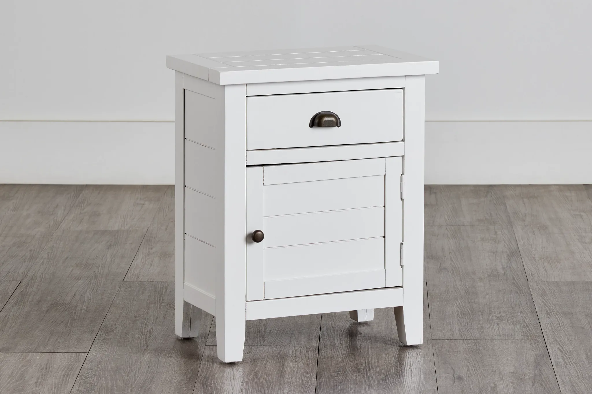Bismark White Storage Accent Table