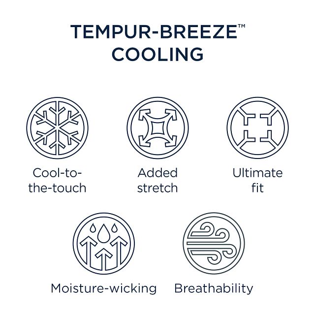 Tempur-pedic Breeze Cooling Light Beige Split King Sheets