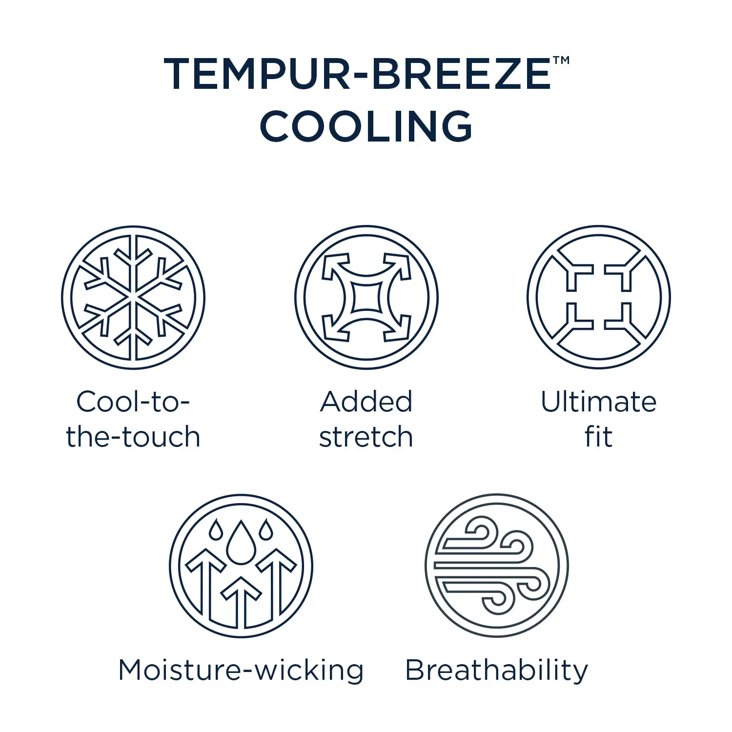 Tempur-pedic Breeze Cooling Light Beige Split King Sheets