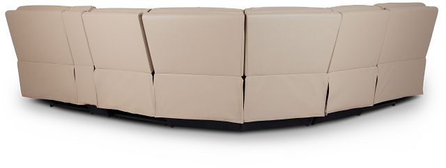 Rhett Taupe Micro Small Triple Manually Reclining Two-arm Sectional (4)
