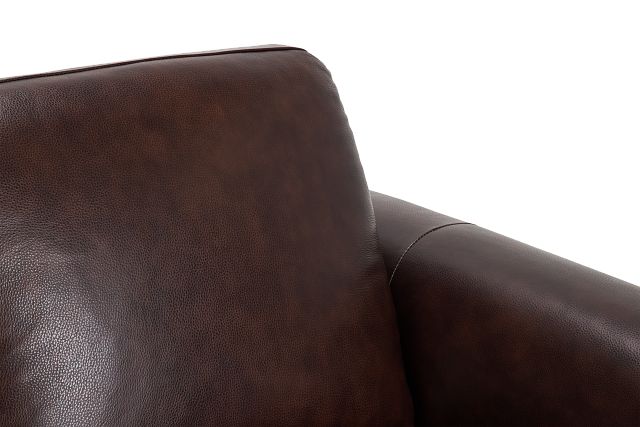 Lincoln Medium Brown Lthr/vinyl Loveseat