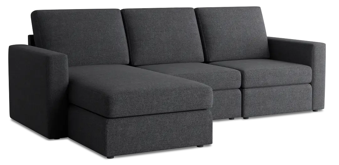 Citymod Dark Gray Fabric Small Left Chaise Sectional Citymod Dark Gray Fabric Small Left Chaise Sectional