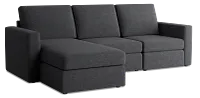 Citymod Dark Gray Fabric Small Left Chaise Sectional