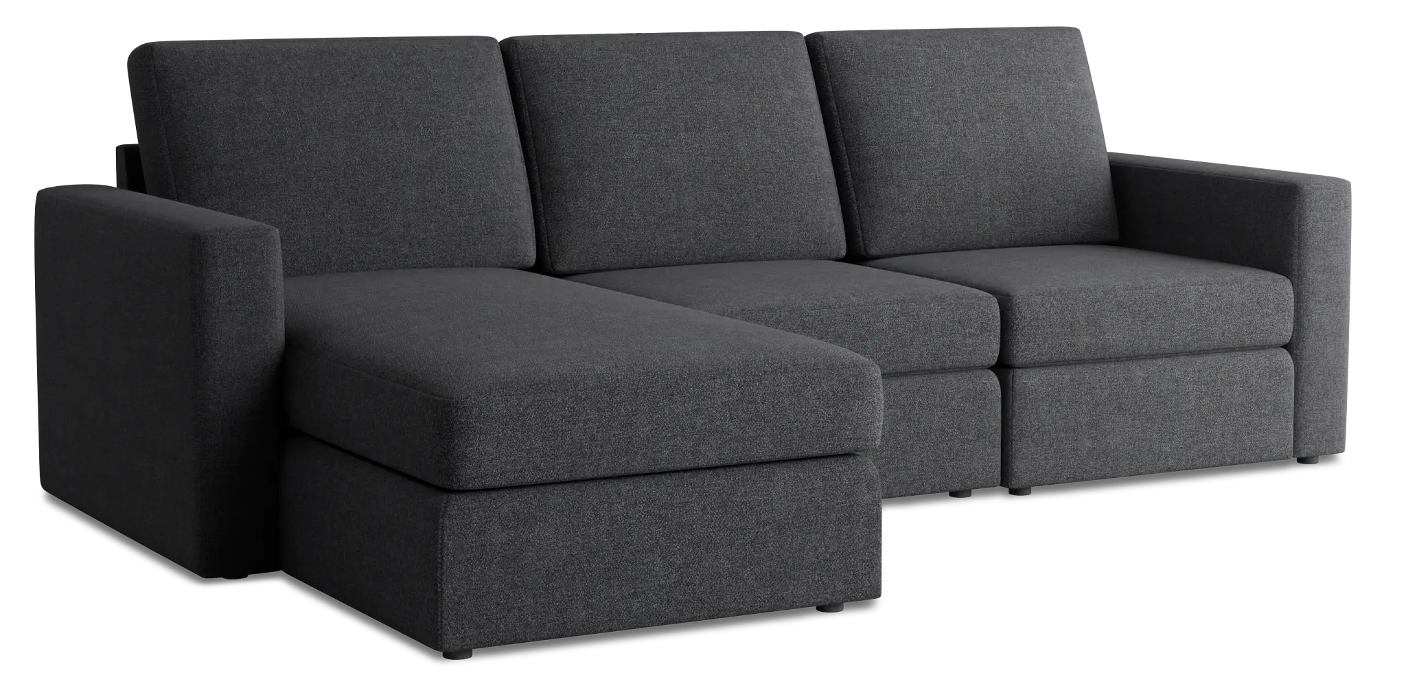 Citymod Dark Gray Fabric Small Left Chaise Sectional Citymod Dark Gray Fabric Small Left Chaise Sectional