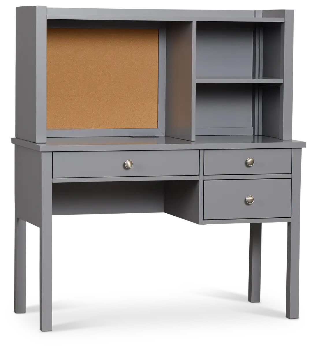 Charleston Gray 3-drawer Desk & Hutch Charleston Gray 3-drawer Desk & Hutch