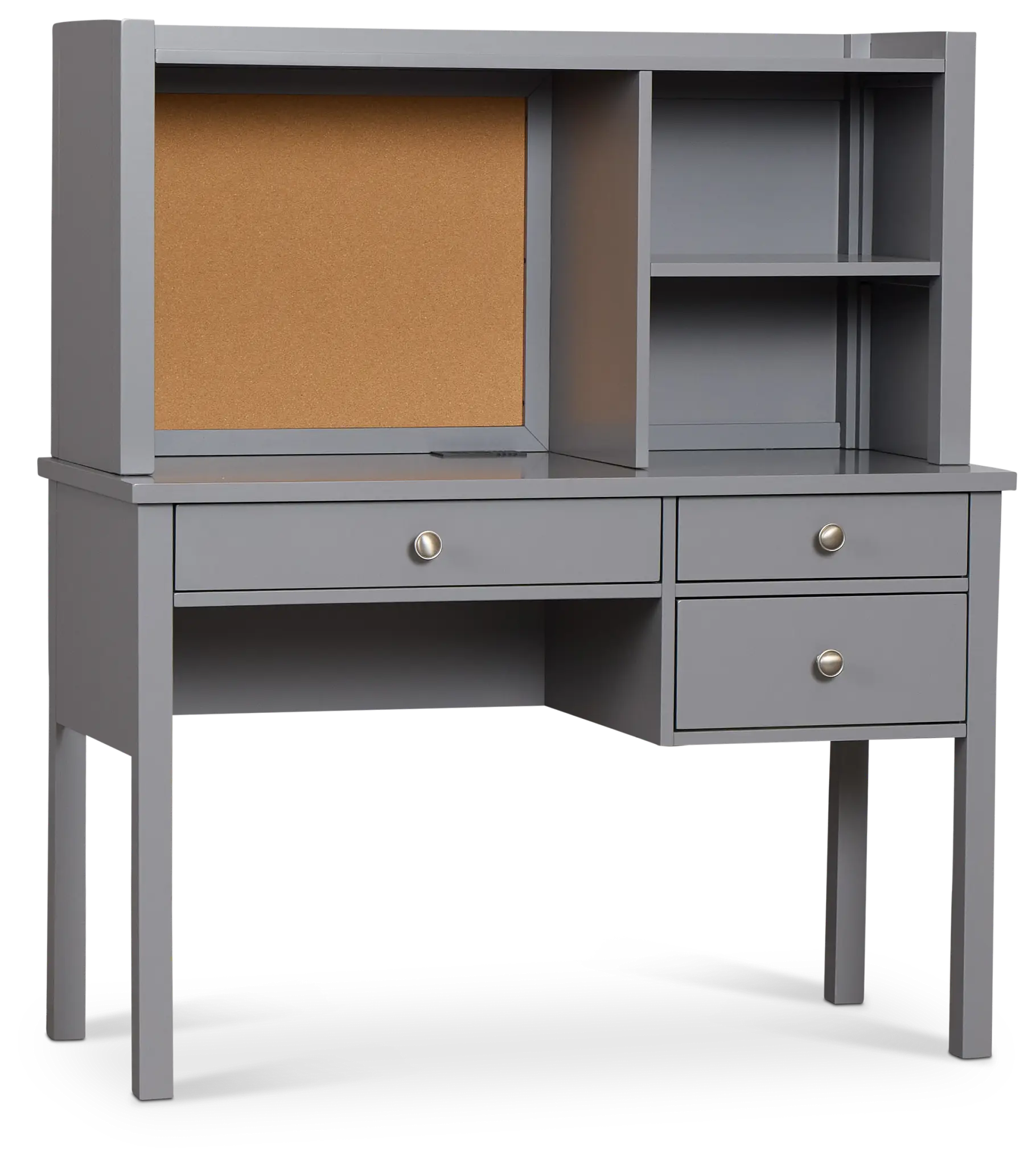 Charleston Gray 3-drawer Desk & Hutch Charleston Gray 3-drawer Desk & Hutch