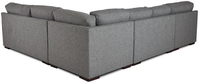 Veronica Dark Gray Down Medium Left Chaise Sectional