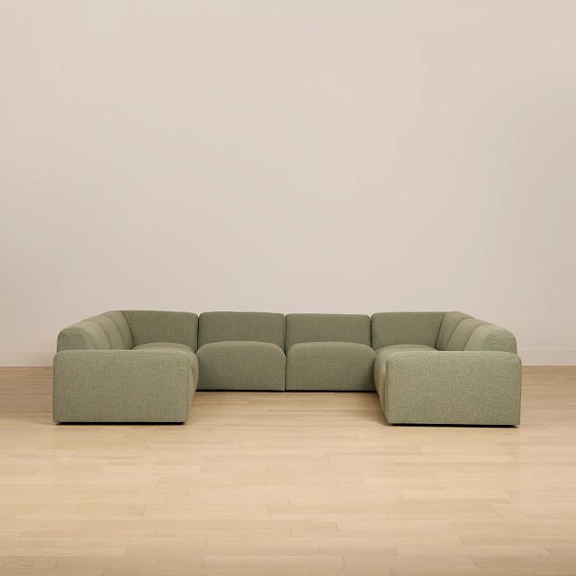 Baylor Green Fabric 8-piece Modular Sectional