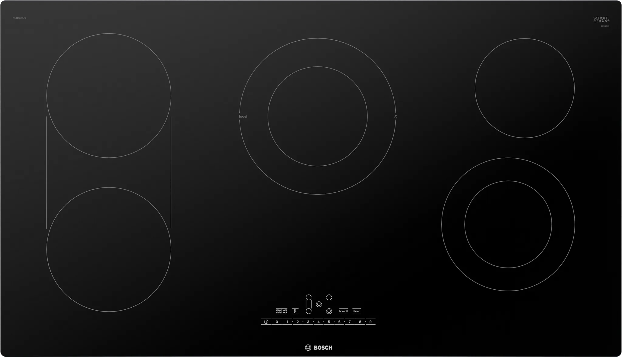 Bosch 800 Series Black 36" Electric Cook Top