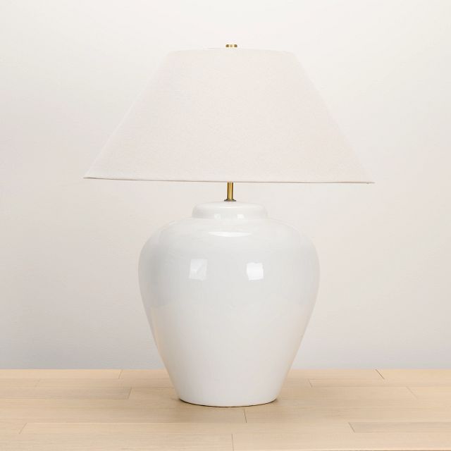 Lova White Ceramic Table Lamp