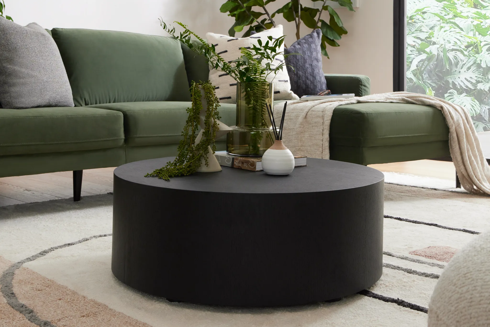 Lexie Dark Tone Round Coffee Table