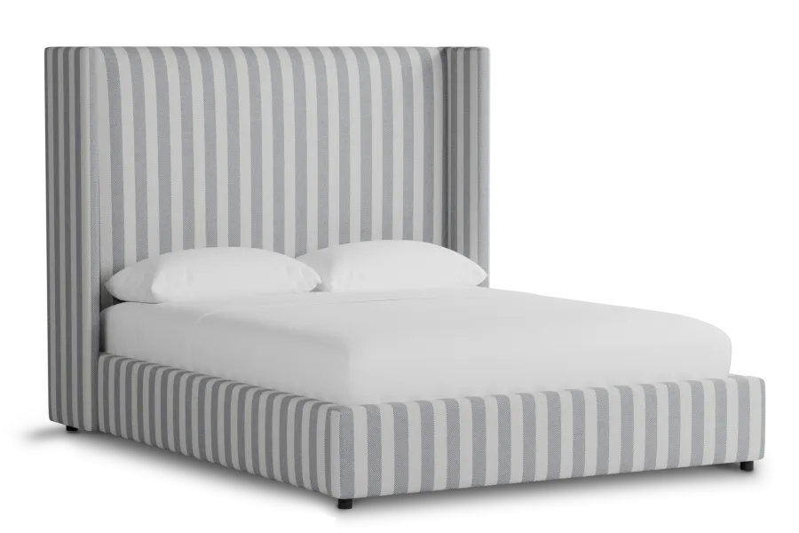 Captiva Sea Lane Light Gray 60" Upholstered Shelter Bed