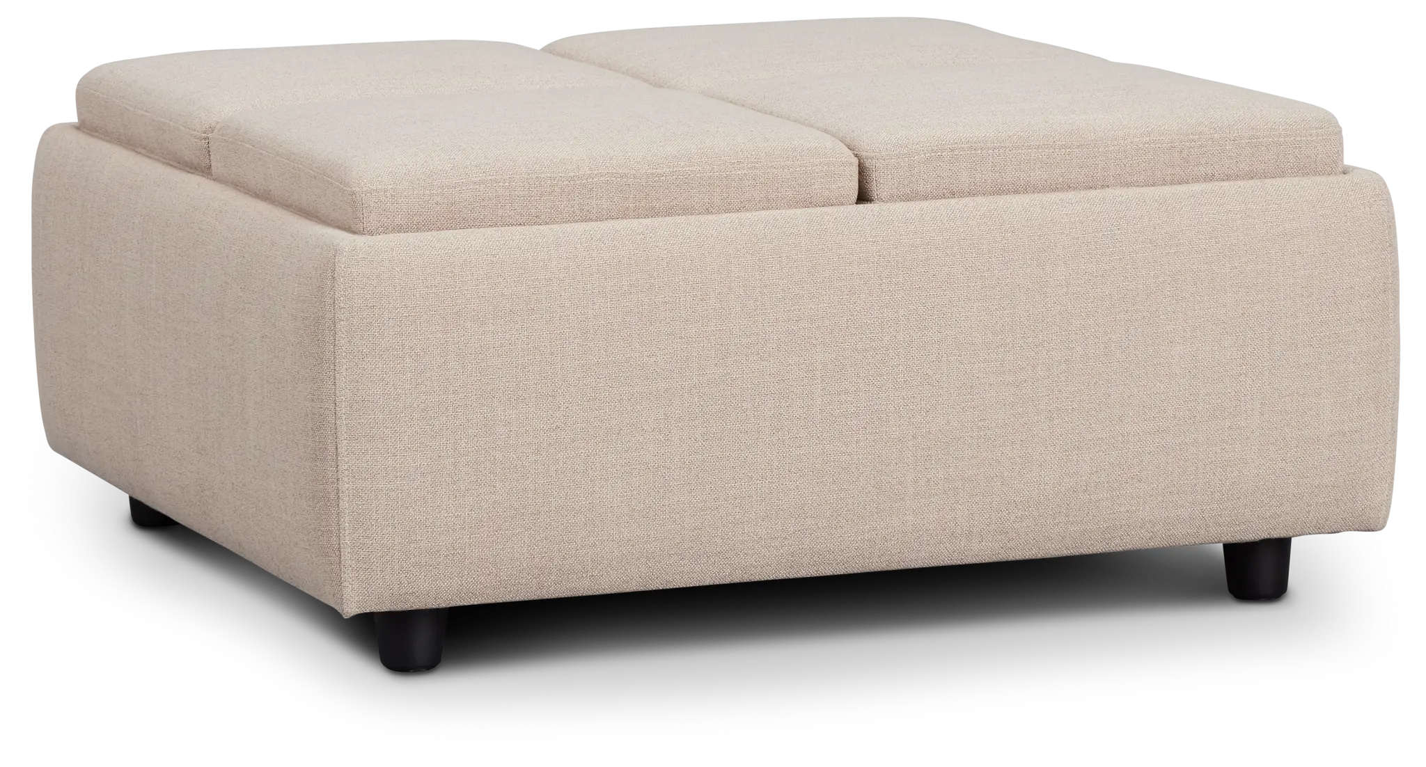 Yvonne Light Beige Fabric Storage Accent Ottoman Yvonne Light Beige Fabric Storage Accent Ottoman