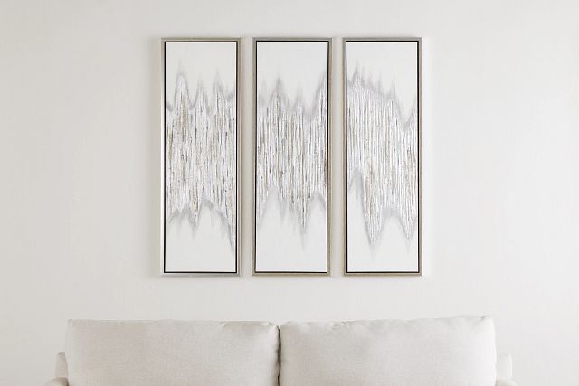 Drizzle Gray Set Of 3 Framed Canvas Wall Art (0)