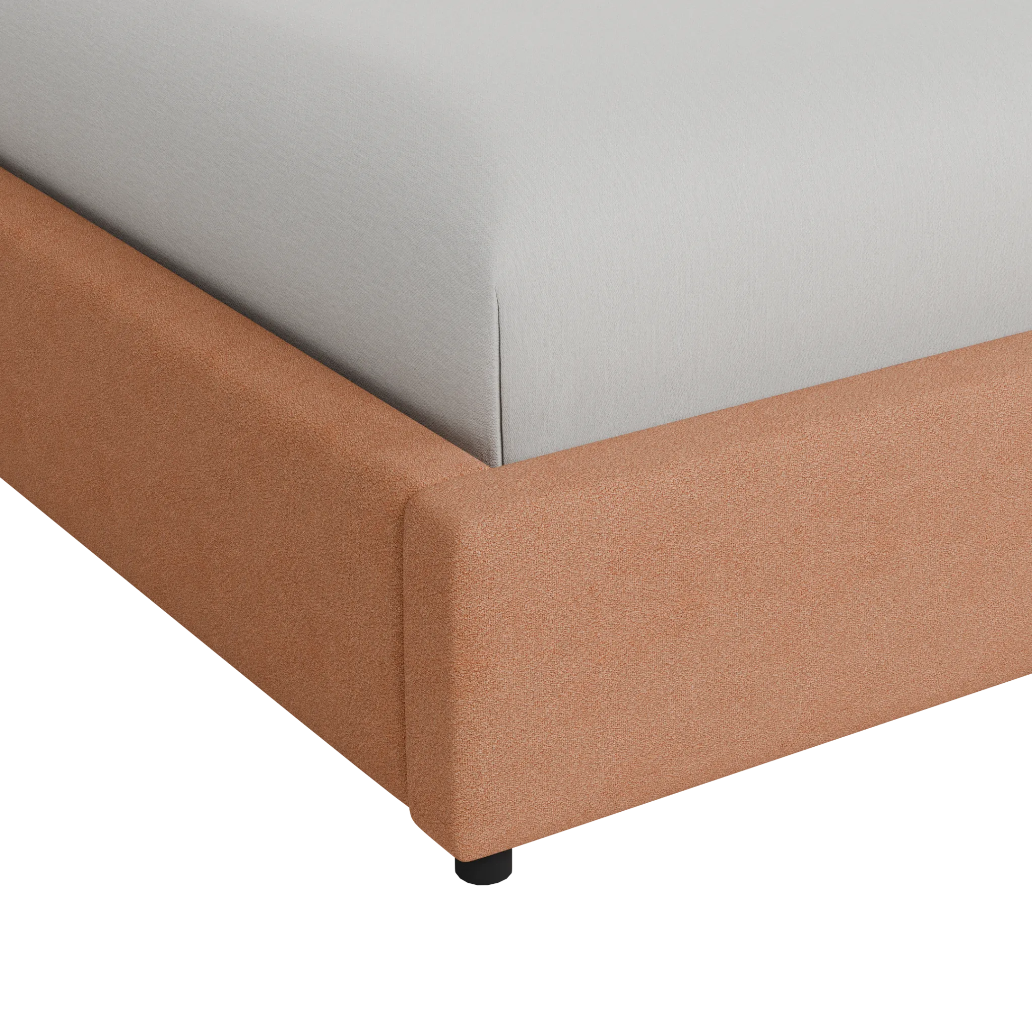 Grayton Sutton Orange 54" Upholstered Platform Bed