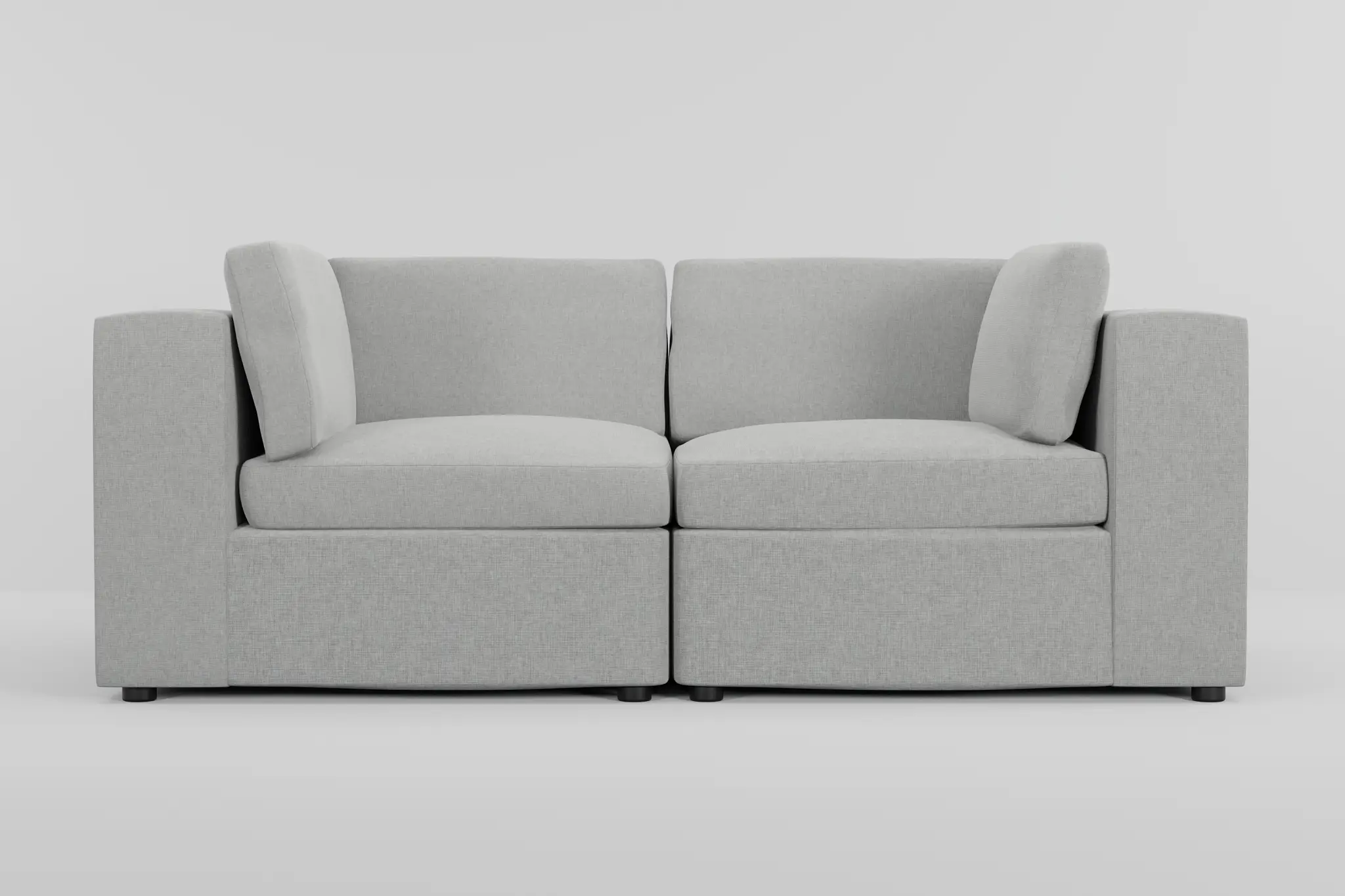 Destin Delray Pewter Fabric 2-piece Modular Sofa Destin Delray Pewter Fabric 2-piece Modular Sofa