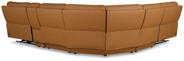 Summit Light Brown Lthr/vinyl Medium Dual Power 2-arm Reclining Sectional