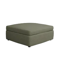 Destin Sutton Green Fabric Cocktail Ottoman