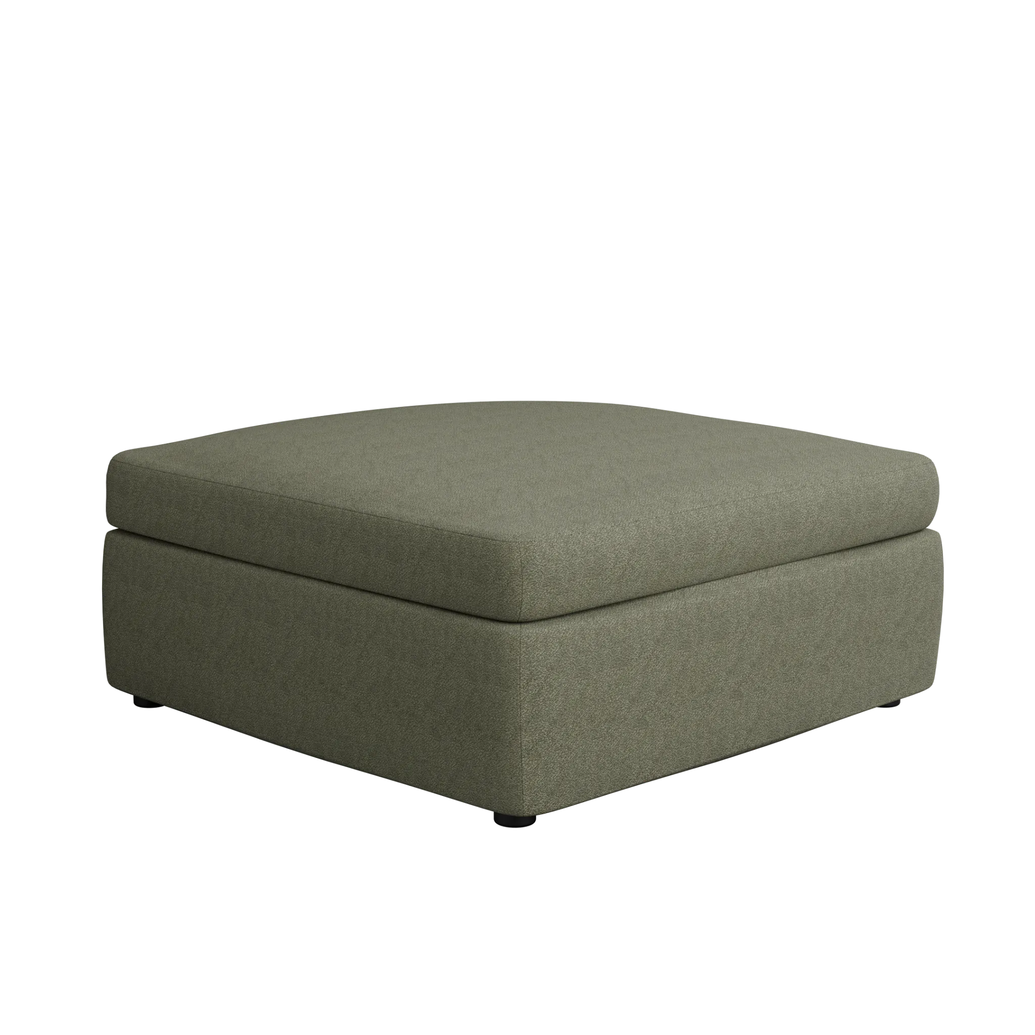 Destin Sutton Green Fabric Cocktail Ottoman